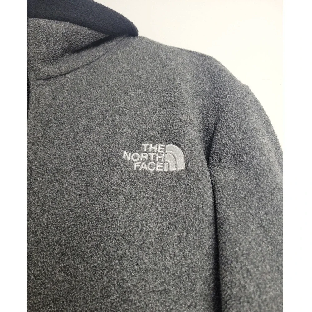 The North Face Mens Grey Quarter Zip Fleece Pullover Jacket Small S Regular